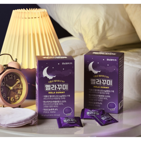 식물성 멜라토닌 함유/경남제약 신제품 /멜라꾸미 포도맛