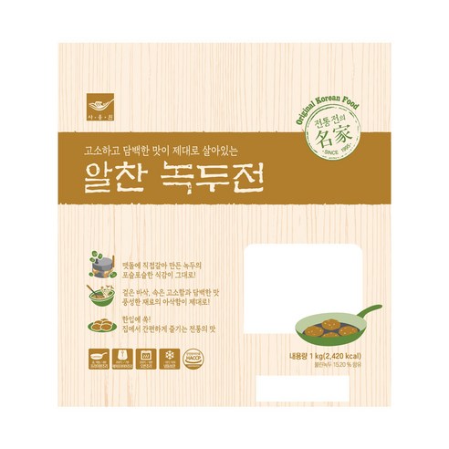 사옹원 알찬 녹두전 1kg (30g x 34ea), 1kg, 1개