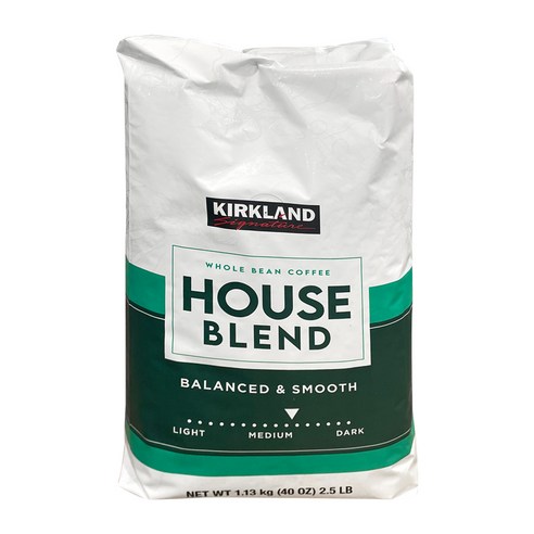 KIRKLAND HOUSE BLEND 커클랜드 원두 홀빈 하우스 블렌드 1.13KG X 1개 무료배송, 1.13kg, 1개, 홀빈(분쇄안함)