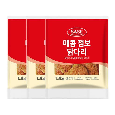 사세 매콤 점보 닭다리, 1.3kg, 3개