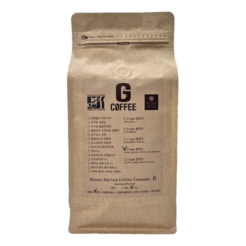 지커피 E타입 블랜드 갓볶은 원두커피, 1kg, 1개, 프렌치프레스(굵음)