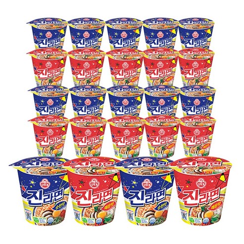 오뚜기 진라면 소컵 매운맛 65g*12개+순한맛 65g*12개