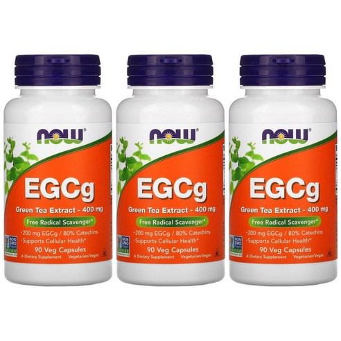 [2+1] Now Foods 나우푸드 녹차 추출물 EGCG 400 mg 90정 카테킨 그린티 고약사 약들약 베지캡슐 3개