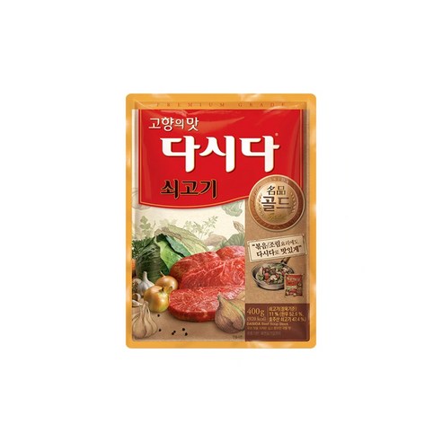다시다 명품 골드 쇠고기, 3개, 400g