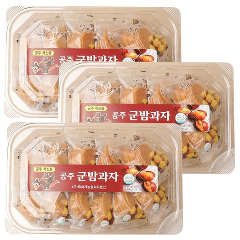 [도도나몰] 즐미가 구워만든 공주 군밤과자 11봉입, 3세트, 18g