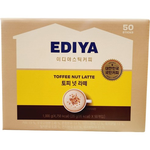 이디야 비니스트 토피넛 라떼분말, 20g, 1개입, 50개