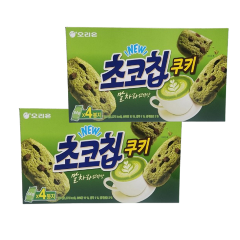 오리온 초코칩쿠키 말차라떼맛