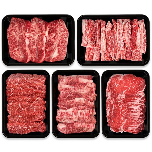 마장동직송 1++ 9번 투뿔 한우 모둠 세트/특수부위 구이용 2종 400g+국거리 200g 총 600g, 600g, 1개