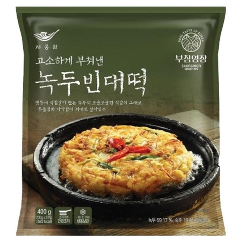 [자연맘스토리] 사옹원 녹두 빈대떡 400g x 3개