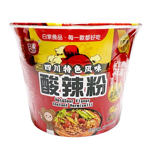 바이쟈 산라탕면 컵라면 산라 라면 중국 라면 식품