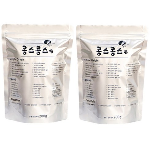 무료배송 스타 블렌드, 홀빈(원두콩상태), 200g, 2개
