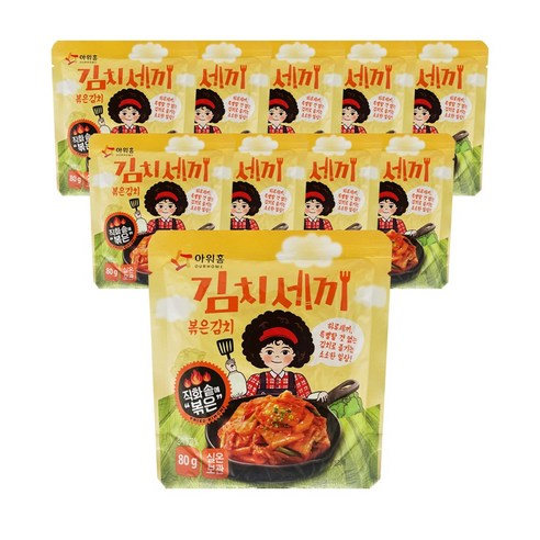 아워홈 김치세끼 볶은김치 80g, 80g, 10개