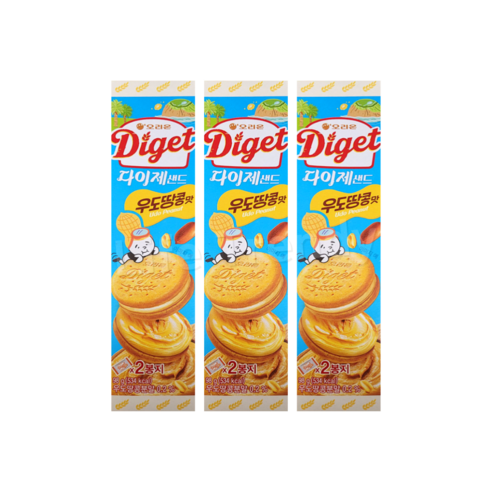 오리온 다이제샌드 우도땅콩맛