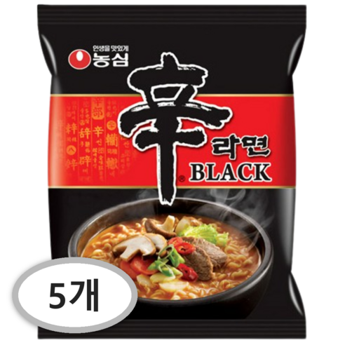 신라면 블랙 134g, 5개