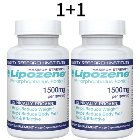 Lipozene 리포젠 리포진 아모르포팔루스 곤약 1500mg 120캡슐 2개