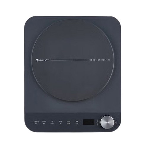 [가스유해없는] 1구 인덕션 타이머 고속가열 슬림 전기레인지 과열방지, 단일컬러