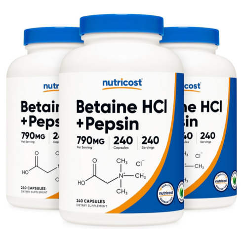 뉴트리코스트 베타인 HCI + 펩신 790mg 240회분