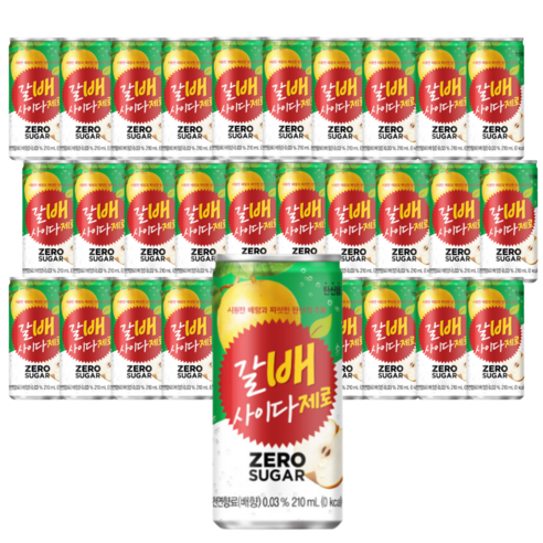 갈배 갈아만든배 사이다 제로 210ml 30캔, 210ml, 30개