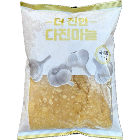 클릭마켓 국내산 다진마늘 1kg 깐마늘 생마늘 간마늘 꼭지제거, 3개
