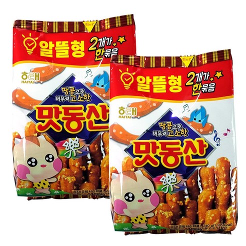 해태제과 고소한 맛동산 대용량, 2개, 240g