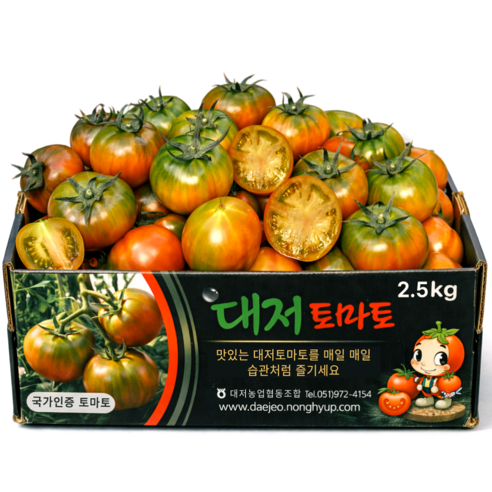 농협인증 명품 쫀득한 대저토마토, 1개, 2.5kg (중과 m)