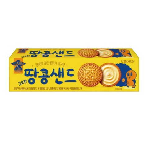 크라운 국희 땅콩샌드, 93g, 20개