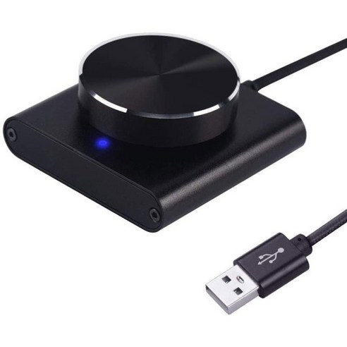 USB 컴퓨터 볼륨 컨트롤러 노트북 PC 스피커 외부 오디오 볼륨 컨트롤 노브 디지털 컨트롤 원 키 음소거 기능