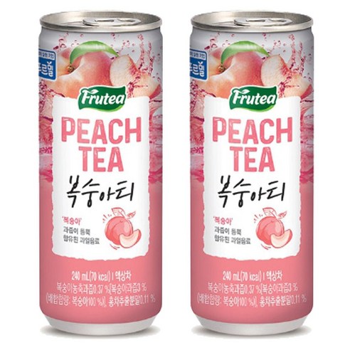 푸르밀 푸르티 복숭아티 240ml 30캔