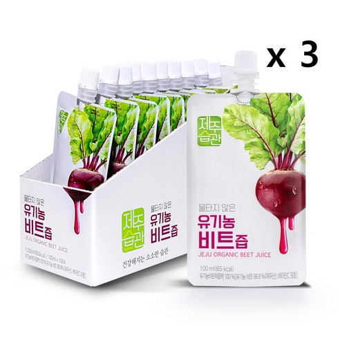 제주습관 유기농비트즙 제주산 NFC저온착즙 100ml