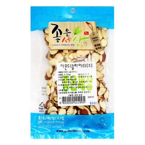 좋은세상 슬라이스 아몬드 [110g], 1개, 110g