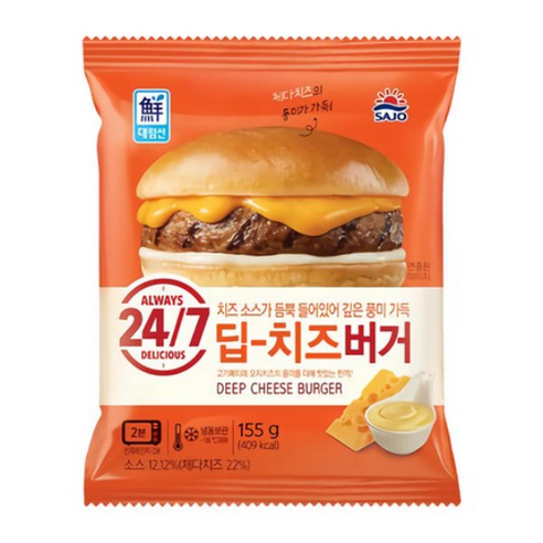 사조-딥치즈버거155g