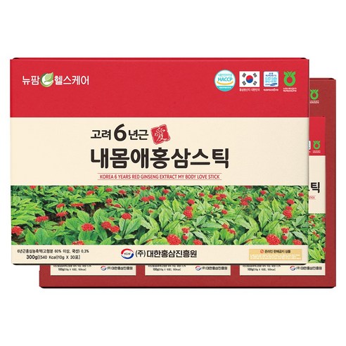 명품정 6년근 고려 홍삼 스틱 진 실속형 1포당 진세노사이드 18mg