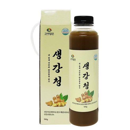 국내산생강100% 국내산도라지100% 설탕제로 건강분말 고이담은 생강청 500g 스마트세일즈