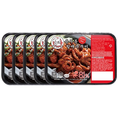 용두동 할매 쭈꾸미세트 총 5팩(쭈꾸미 5팩), 300g, 5개