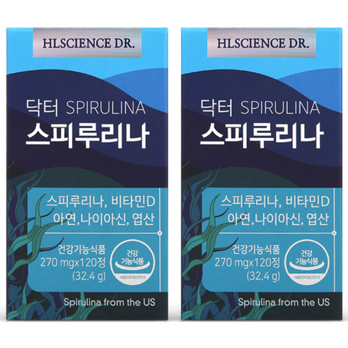 닥터 스피루리나 하와이안 스피루리나, 120정, 2박스