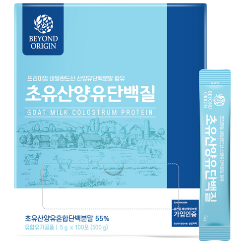 [1+1] 비욘드오리진 초유산양유단백질 5g x 200포, 500g, 2개