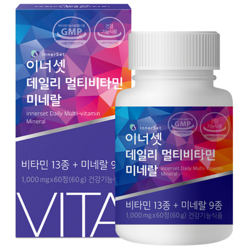 이너셋 데일리 멀티비타민 미네랄, 60정, 1개