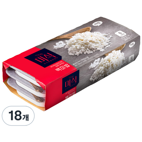 더미식 백미밥, 210g, 18개