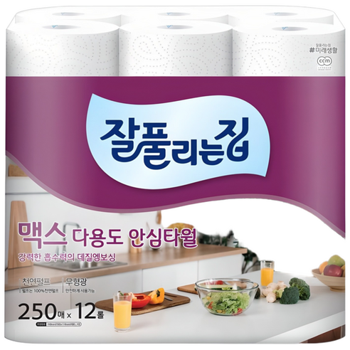 잘풀리는집 맥스 다용도 천연펄프 롤키친타올