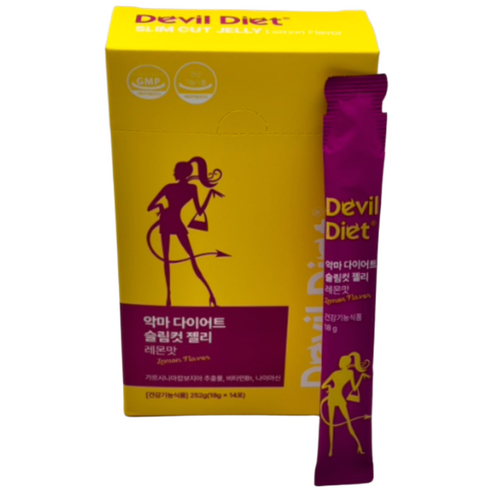 악마다이어트 슬림컷 젤리 레몬맛 14p, 252g, 5개