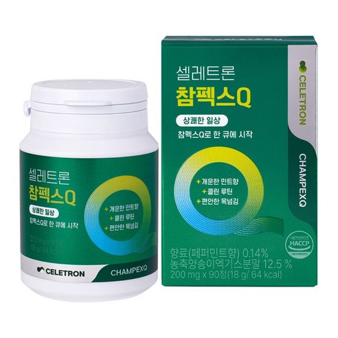 셀레트론 참펙스Q 체취케어 냄새관리 여름철 몸냄새, 1박스, 90정