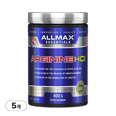 Allmax 아르기닌 HCI, 400g, 5개