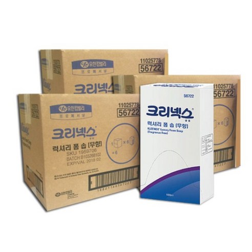 크리넥스 럭셔리 폼 솝 1000ml(무향) 6개 1박스, 1L