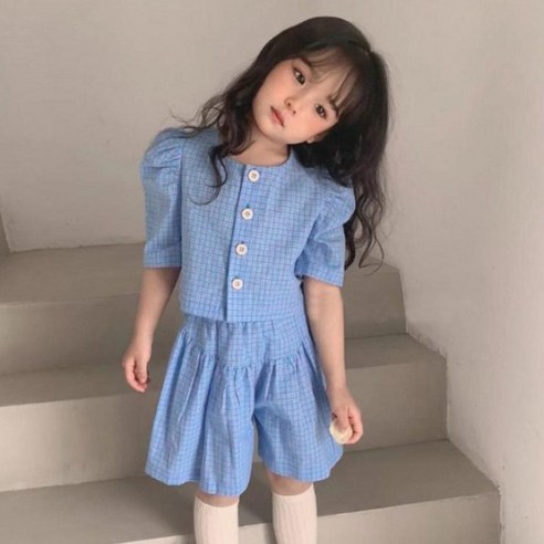 더사랑이 따따체크상하복