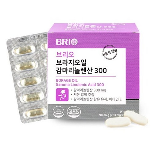 보라지오일 감마리놀렌산 2개월분 / 네덜란드산 오메가6 보라지유 보라지꽃종자유 달맞이꽃종자유 영양제 / 식물성 캡슐 / 혈행 콜레스테롤 개선, 120정, 3개
