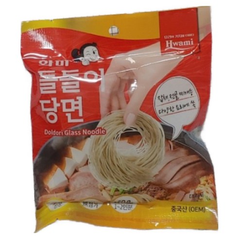 화미 돌돌이 당면 60g 일반당면 찰당면 잡채당면 당면사리 면사리