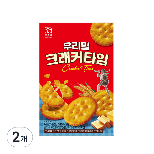 우리밀 크래커타임, 74g, 2개