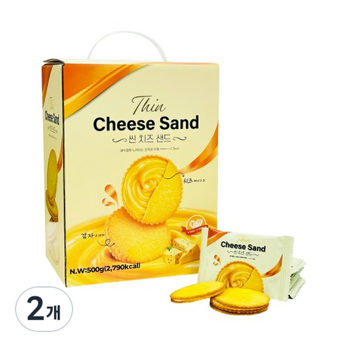 씬 치즈 샌드 크래커 치즈타르트, 2개, 500g