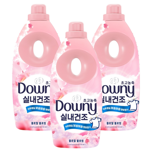 다우니 실내건조 초고농축 섬유유연제 플로럴 블로썸 본품, 1L, 3개