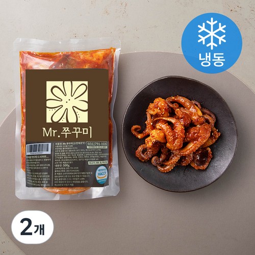 미스터쭈꾸미 양념쭈꾸미 순한 매운맛 (냉동), 500g, 2개